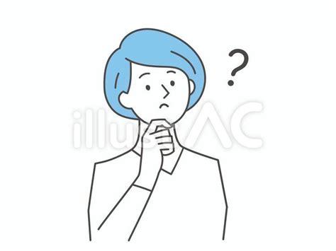 考える・疑問に思う女性イラスト - No: 23020068｜無料イラスト・フリー素材なら「イラストAC」