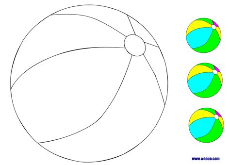 Coloriage Ballon De Plage Imprimer Et Colorier