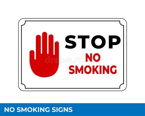 Warning No Smoking Area Signs in Vector, Easy To Use and Print Design ...