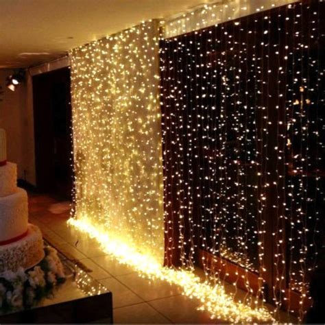 Cortina 500 leds decoração Festas Branco Quente 220w Elo7