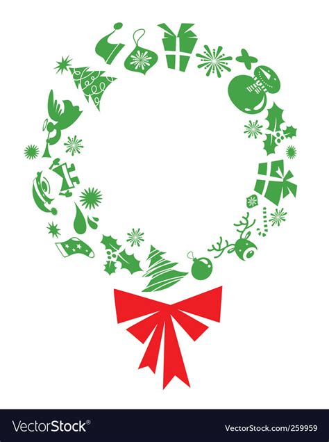 Christmas wreath Royalty Free Vector Image - VectorStock