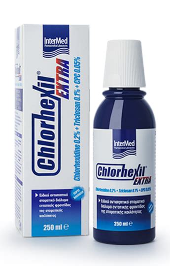 INTERMED Chlorhexil Extra Mouthwash 250ml PharmaDirect Gr