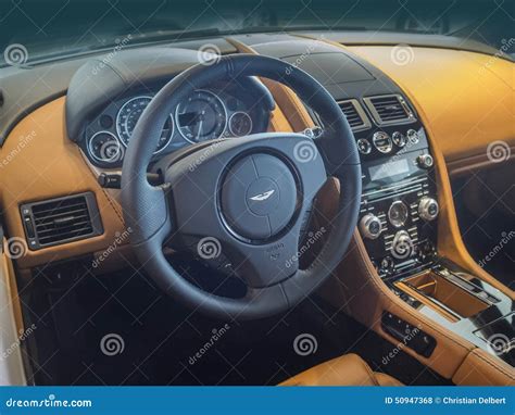 Aston Martin Dashboard and Interior Editorial Stock Photo - Image of ...