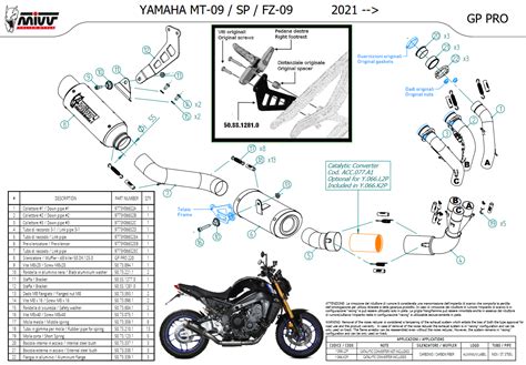 Mivv Gp Pro Carbon Volledig Uitlaatsysteem Met E Keur Yamaha MT 09