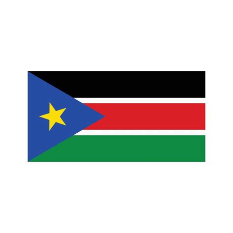 South Sudan Flag Icon Vector Vector Art At Vecteezy