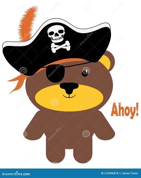 Oso De Peluche Pirata En Sombrero Pirata Y Ojo Parche Ilustraci N Con