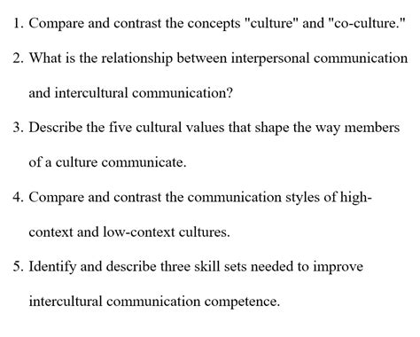 Solved 1. Compare and contrast the concepts "culture" and | Chegg.com