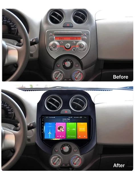 9 android 10 bilstereo Nissan Micra 2010 2022 32GB dsp blåtand Rds