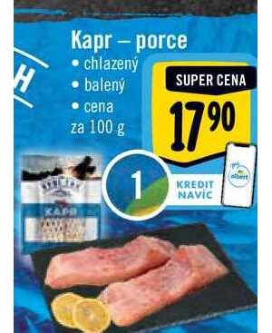 ARCHIV Kapr porce 100 g v akci platné do 8 3 2022 AkcniCeny cz