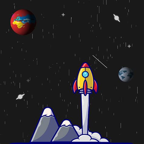 Rocket launch animation on Behance