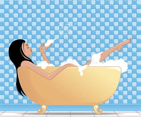 Femme Prenant Un Bain Illustration De Vecteur Illustration Du Vecteur 5458257