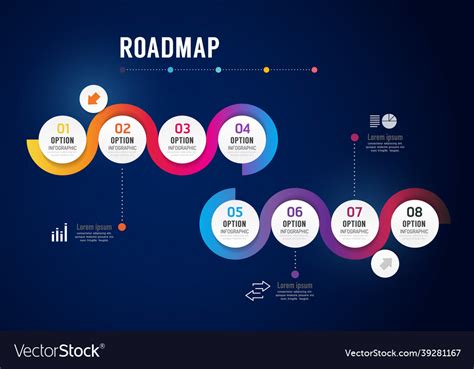 Infographics Roadmap Concept Design Options Vector Image