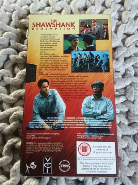 THE SHAWSHANK REDEMPTION VHS Video Cassette Tape PROMO Tim