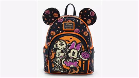 Get Spooky With Mickey And Minnie Skeleton Glow In The Dark Backpack