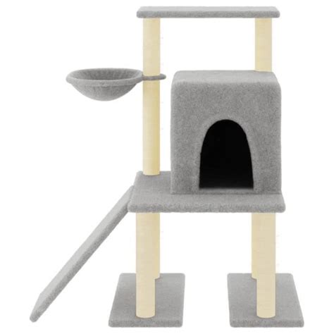 Drfeify Arbre à chat avec griffoirs en sisal Gris clair 96 5 cm 111558