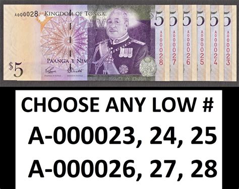 Pa Anga Tonga First Prefix Choose Any Low Serial A P