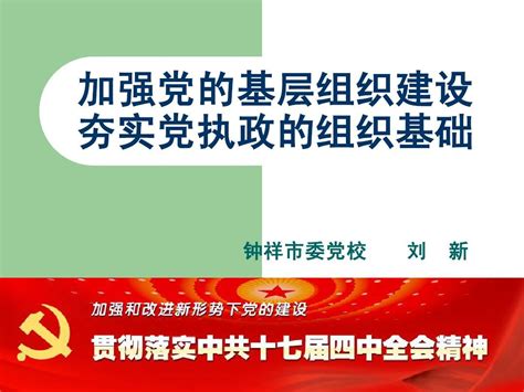 加强党的基层组织建设 夯实党执政的组织基础word文档在线阅读与下载无忧文档