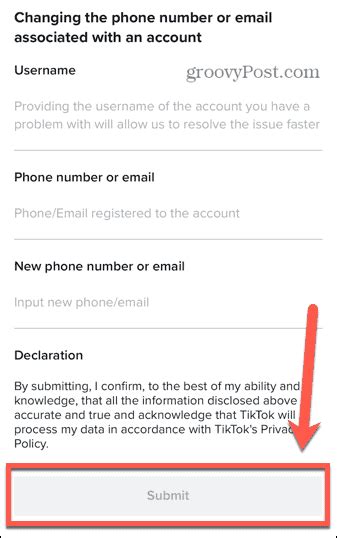 how to change my phone number on tiktok