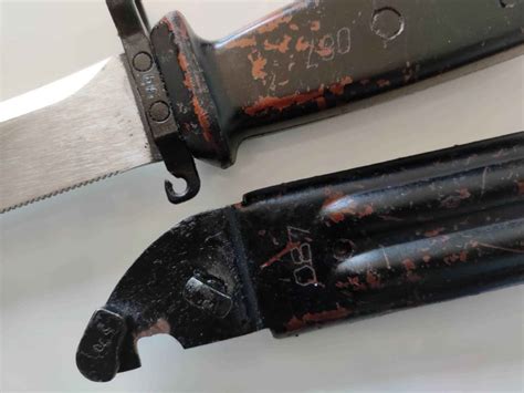 Учебный штык-нож к автомату АКМ и АК-74 с модифицированной головкой рукояти