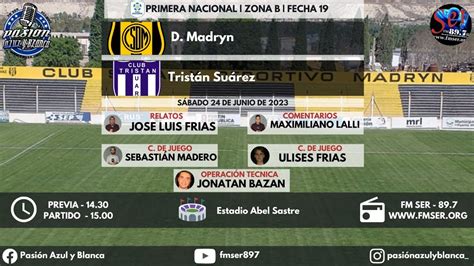 DEPORTIVO MADRYN Vs TRISTAN SUAREZ FECHA 19 SABADO 14 30 Hs YouTube