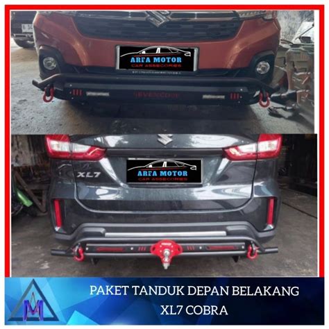 Jual Paket Tanduk Depan XL7 Cobra Besi Dan Towing Belakang XL7 Model