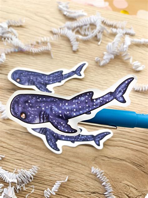 Whale Shark Sticker Shark Stickers by Naterade Creates | Etsy