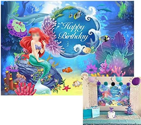 Amazon X Ft Ariel Mermaid Princess Backdrop Under The Sea