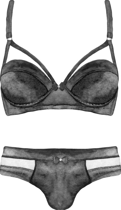 Watercolor Black Woman Lingerie Lace Underwear Illustration Bridal