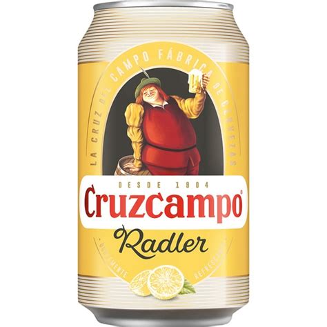 CRUZCAMPO Radler cerveza rubia con zumo natural de limón lata 33 cl