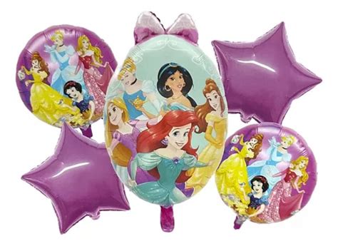 Set De Globos Princesas 5 Unidades Cuotas sin interés