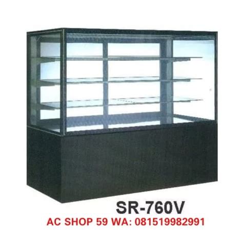 Jual Rectangular Cake Showcase Gea Sr V Lemari Pemajang Kue Coklat