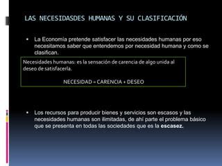 Necesidades Bienes Y Servicios Ppt