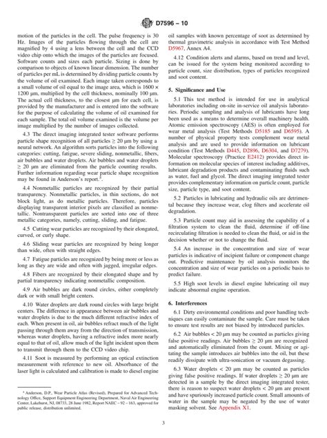 Astm D Standard Test Method For Automatic Particle Off