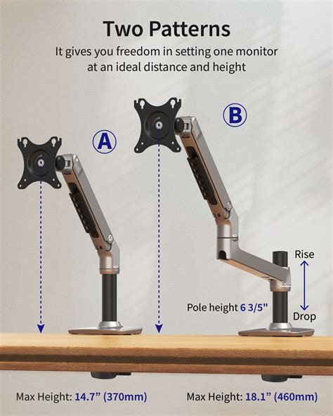 Mua Ergounion Single Monitor Mount VESA Mount Desk Organizer