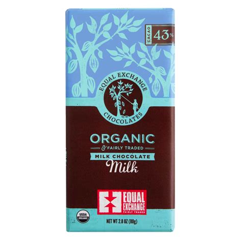 Equal Exchange Organic Milk Chocolate Bar 43 Cacao St Peter