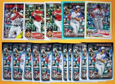 Lot De Cartes Matt Olson Voir Liste Topps Aqua Atlanta Braves