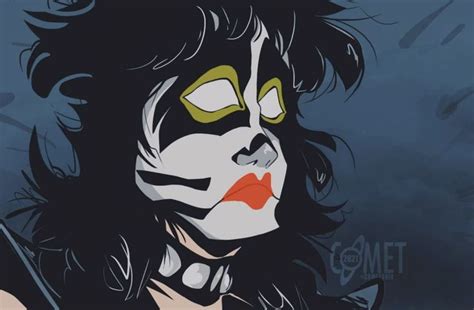 Peter Criss Kiss Artwork Beetlejuice Fan Art Classic Rock Bands