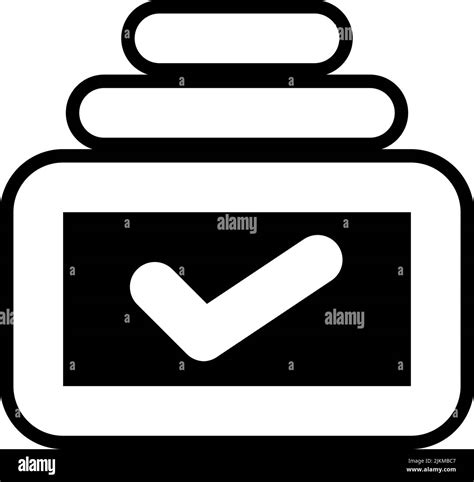 tick icon black vector illustration Stock Vector Image & Art - Alamy