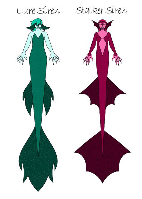 my siren types (example designs, bonus in desc) by ddBinxx on DeviantArt