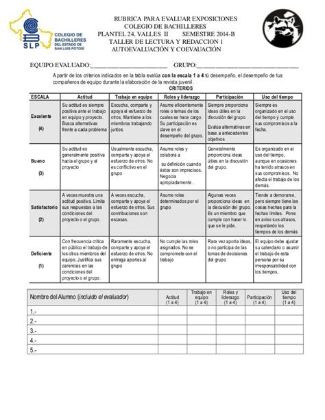 Rubrica Para Evaluar Trabajo Colaborativo Images Images And Photos Finder