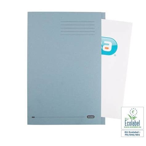 Elba Square Cut Folder Recycled Heavyweight 285gsm Foolscap Blue Ref