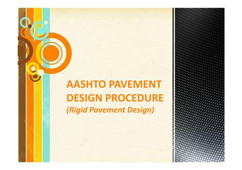 SOLUTION 8 Aashto Rigid Pavement Design Procedure Studypool