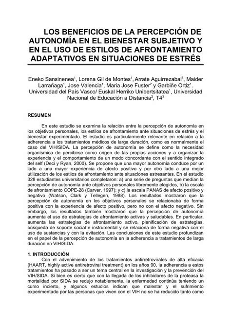 PDF Los beneficios de la percepción de autonomía en el PDF file