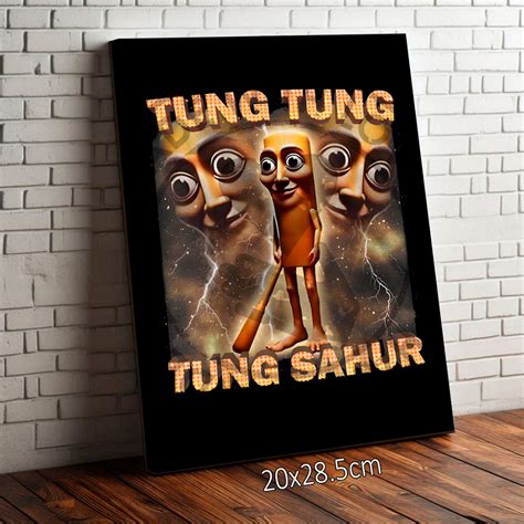Foto Do Tung Tung Tung Sahur - Placa Quadro Decorativo Tung Tung Tung Sahur Meme Brainrot 20x28.5cm ...