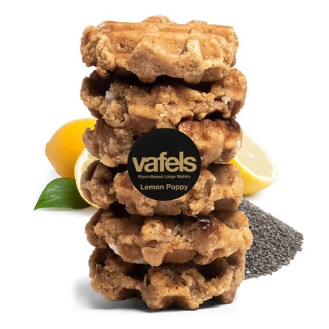 Vafels 100 Plant Based Liège Style Belgian Sweet Waffles Lemon