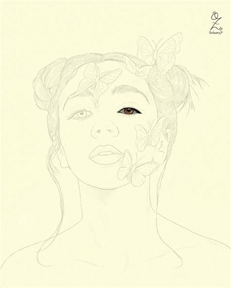 Model Portrait Sketch By Oz Galeano On Behance