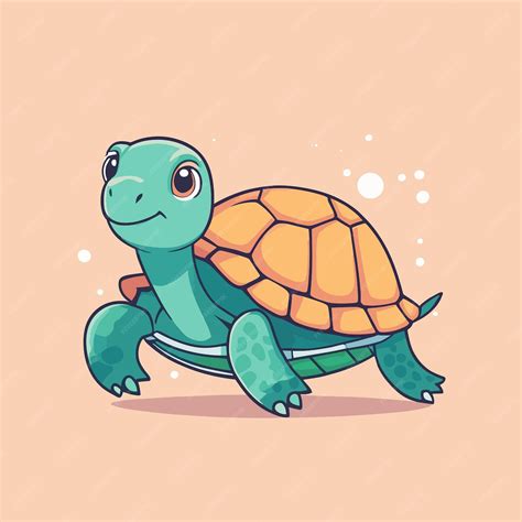 Premium Vector Cute Turtle Tortoise Cartoon Illustration Vector Clipart Design