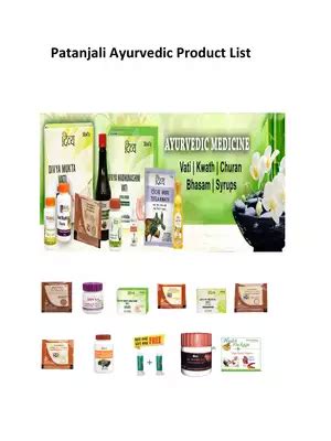 Patanjali Products List With Price 2025 PDF InstaPDF