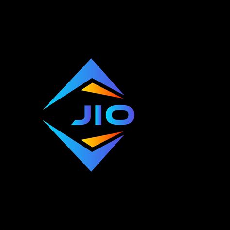 JIO abstract technology logo design on Black background. JIO creative initials letter logo ...