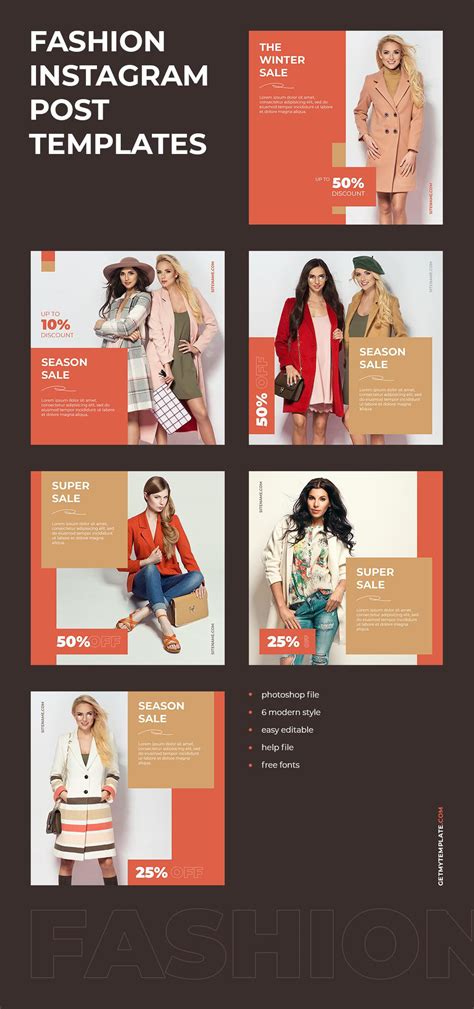 6 Fashion Store Instagram Post Design Templates Behance